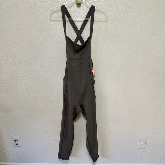 NEW free people movement My High Onesie brown jumpsuit size L - Picture 8 of 14